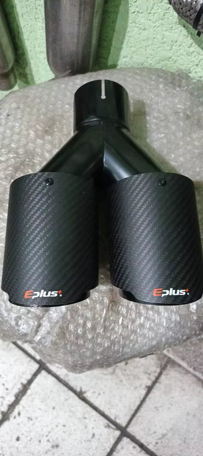 Y-Shape Carbon Fiber Double Exit Exhaust Tip – Universal Fit