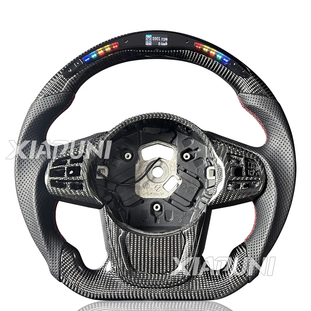 Customized LED RPM Steering Wheel For Toyota Supra A90 A91 2019-2024 Model Carbon Fiber Racing Wheel Revix