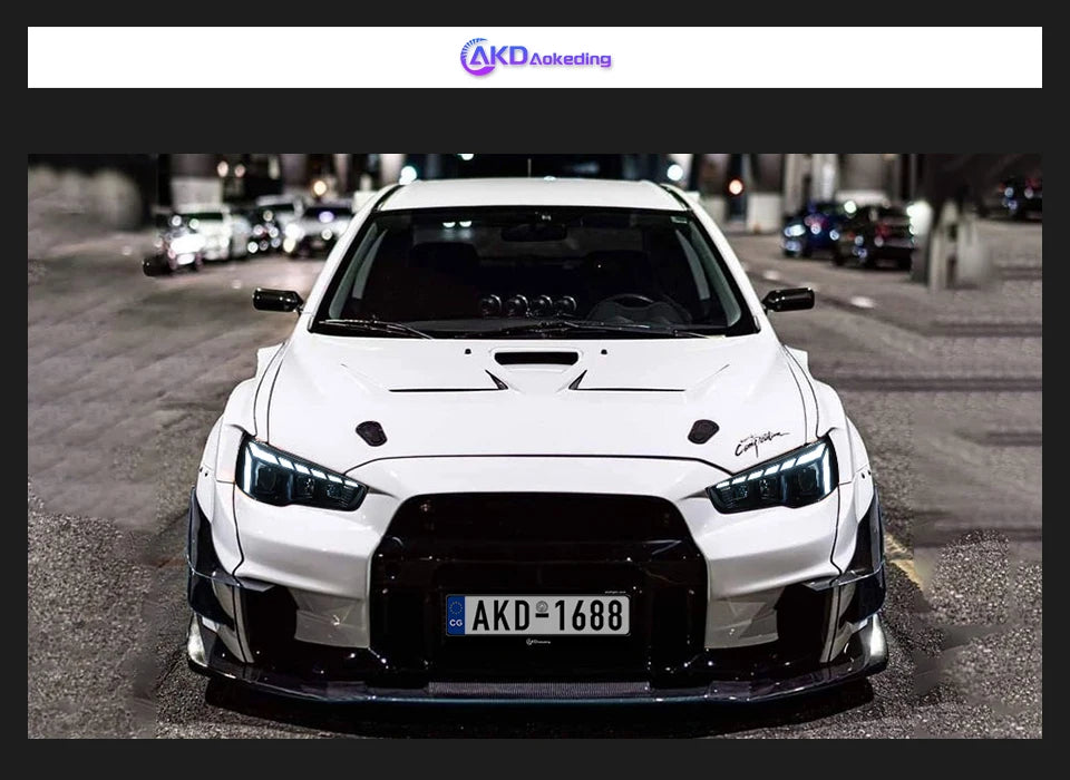 Mitsubishi Lancer LED Tuning Headlights with DRL (2008–2018)