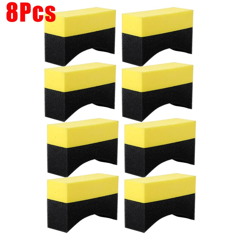 Car Tire Cleaning Sponge Auto Wheel Microfiber Suction Sponge Brush Set for Cars Wheels Tyre Clean Polishing Detail Brushes Tool Revix