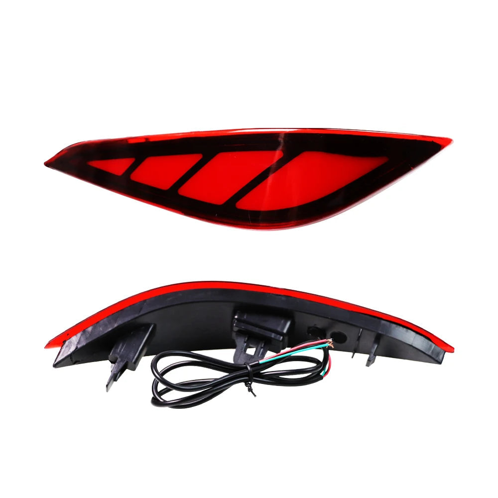 2PCS LED Reflector For Toyota Rush 2018 2019 2020 Car Rear Fog Lamp Brake Light Rear Bumper Decoration Lamp Revix