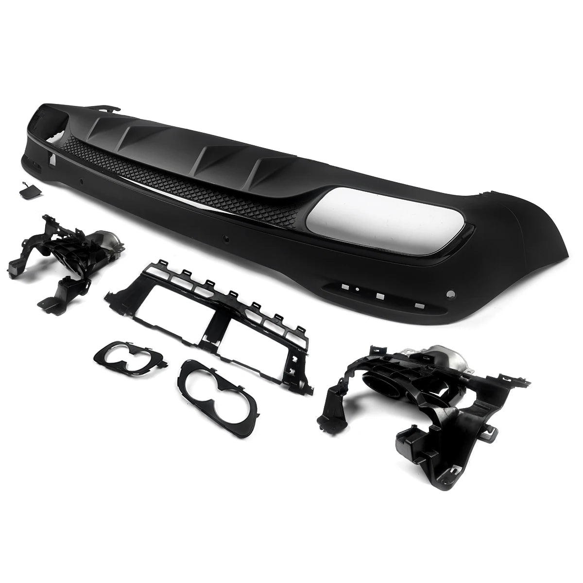 Mercedes-Benz GLE53 Rear Bumper Diffuser Lip + Exhaust Tips For GLE350 GLE400 GLE450 GLE580 2019+ Revix