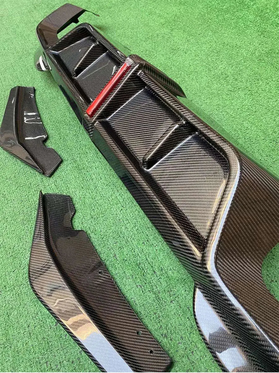 For BMW X3 G01 2019+ Carbon Fiber Diffuser Back lip Car Rear Bumper Diffuser Revix