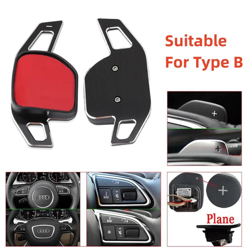 Steering Wheel Paddle Shifter for Audi A3 S3 8V A4 S4 A5 S5 B8.5 A6 S6 A7 S7 C7 Q5 Q7 2013 2014 2015 2016 Revix
