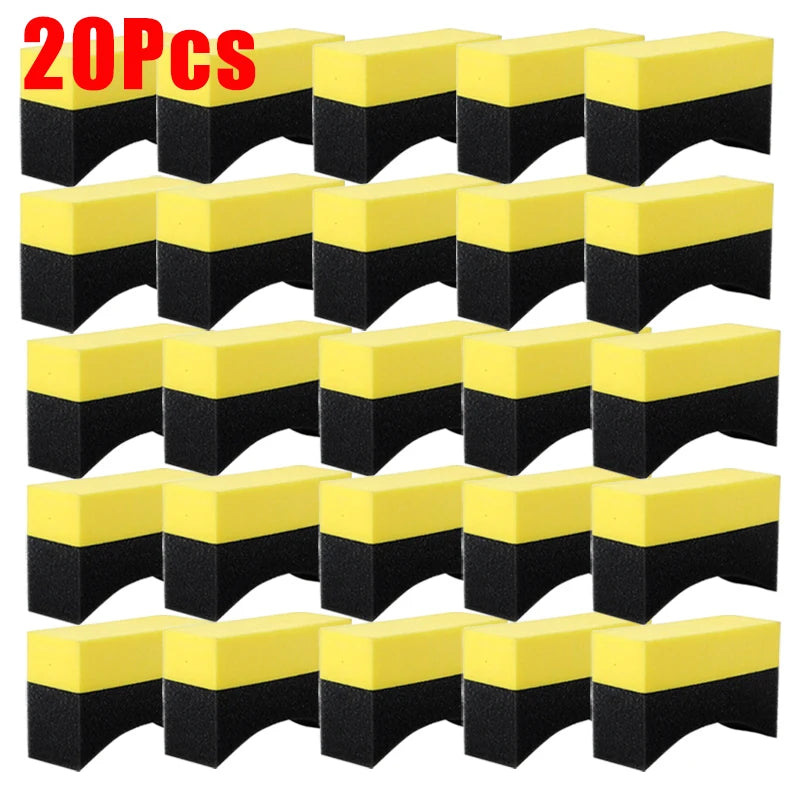 Car Tire Cleaning Sponge Auto Wheel Microfiber Suction Sponge Brush Set for Cars Wheels Tyre Clean Polishing Detail Brushes Tool Revix