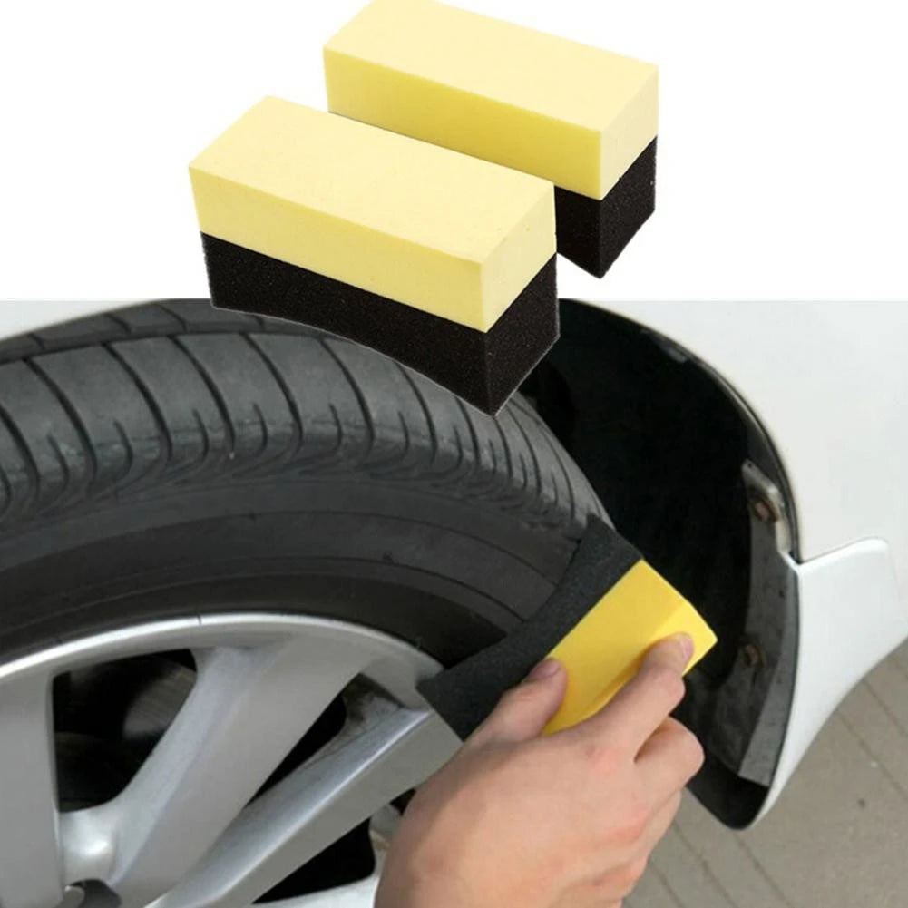 Car Tire Cleaning Sponge Auto Wheel Microfiber Suction Sponge Brush Set for Cars Wheels Tyre Clean Polishing Detail Brushes Tool Revix
