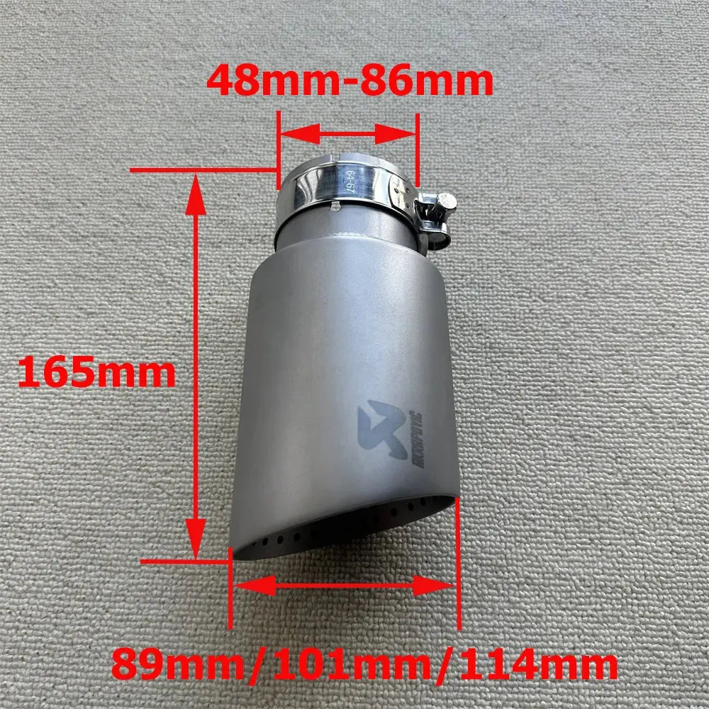 1Piece Exhaust Tips Matte Stainless Steel Car Exhaust Muffler Tips Tail Pipe Exhaust System tail Pipe Nozzle For muffler Revix