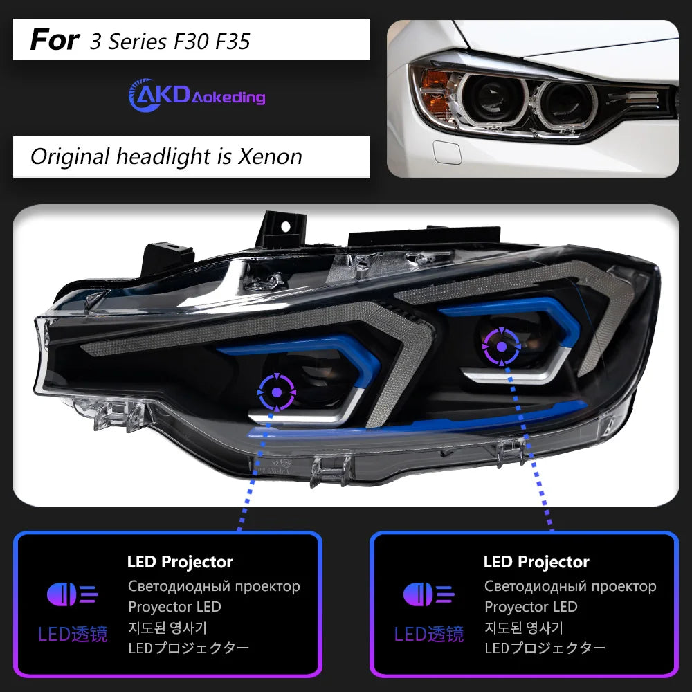 BMW F30/F31 LED Projector Headlights (2012–2018)