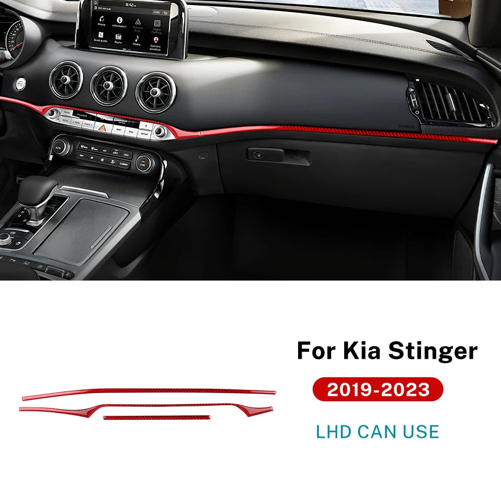 Interior Carbon Fiber Sticker For Kia Stinger 2019 2020 2021 2022 2023 Revix