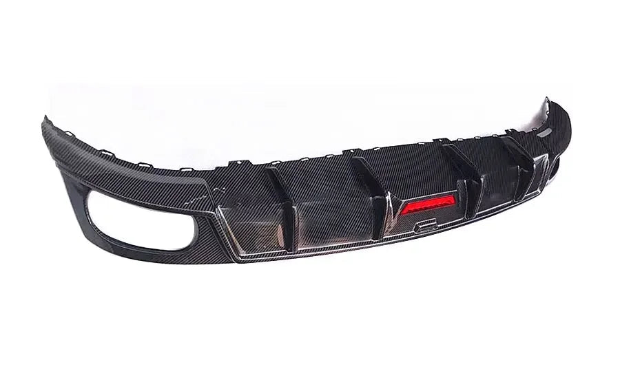 For Audi Q8 SQ8 2018+ Carbon Fiber Diffuser Car Rear Bumper Diffuser Rear Splitters Spoiler Back lip Auto Parts Revix