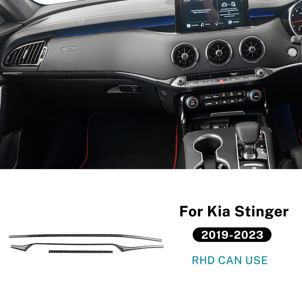 Interior Carbon Fiber Sticker For Kia Stinger 2019 2020 2021 2022 2023 Revix