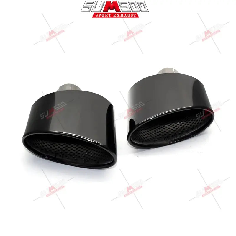 1 Pair Car Exhaust Tip For Audi A4 A5 A6 A7 UP TO RS4 RS5 RS6 RS7 Muffler Tip Tailpipe 304 Stainless Steel Exhaust Pipe Revix