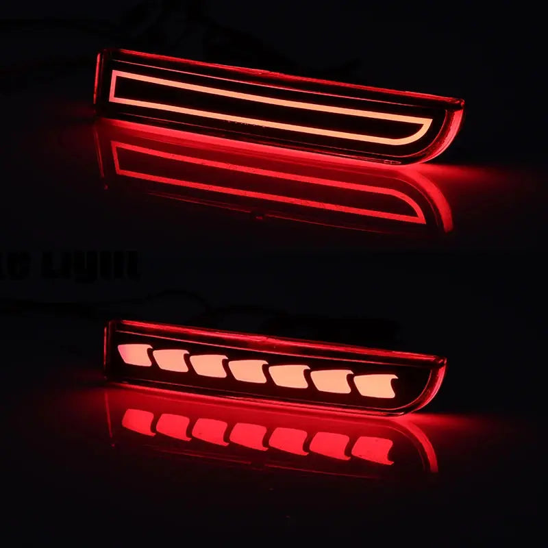 LED Bumper Reflector Lights For Mitsubishi Lancer Evo Evolution ASX Outlander Sport RVR Dynamic Turn Signal Rear Tail Brake Lamp Revix