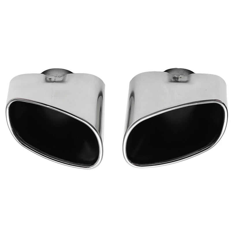 2pcs Stainless Steel Chrome Exhaust Dual Tail Pipe Muffler Tip For BMW X5 E70 08-13 Exhaust Pipe Tailpipe Mufflers Revix