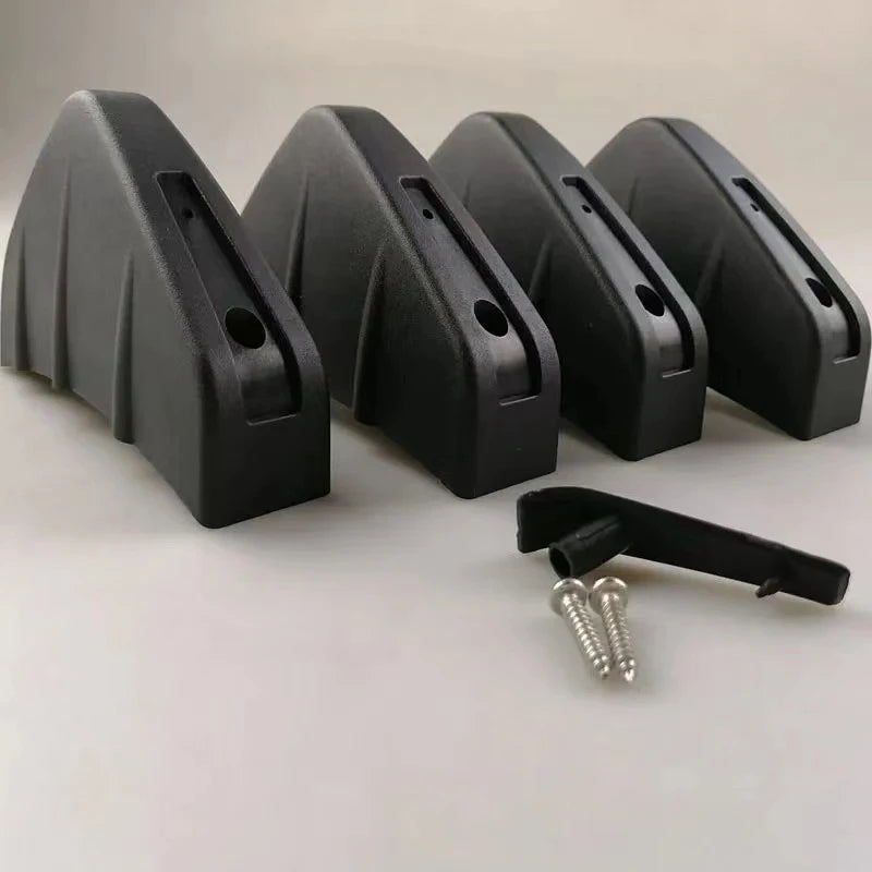 4PCS Universal Car Rear Bumper Diffuser Lip Spoiler Shark Fin Spliter Spoiler Chassis Protector Cover Kit Bumper Deflector Revix