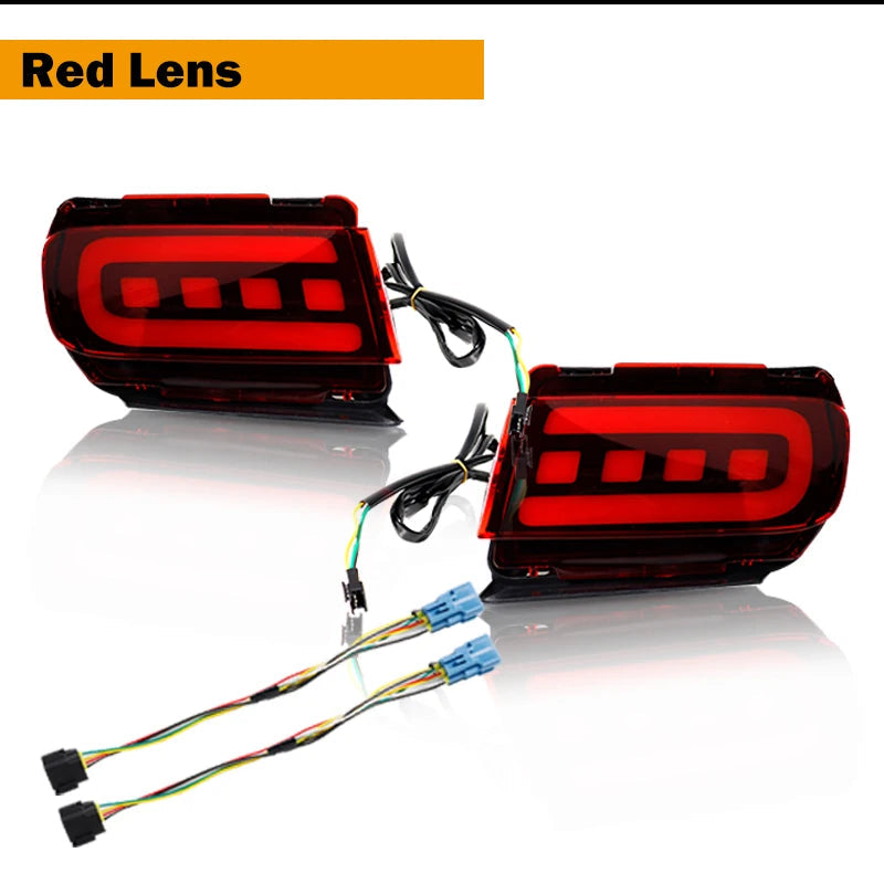 For Toyota Land Cruiser Prado 150 LC150 FJ150 GRJ150 2010 - 2020 Rear Bumper Reflector LED Car Tail Lamp Brake Turn Signal Light Revix