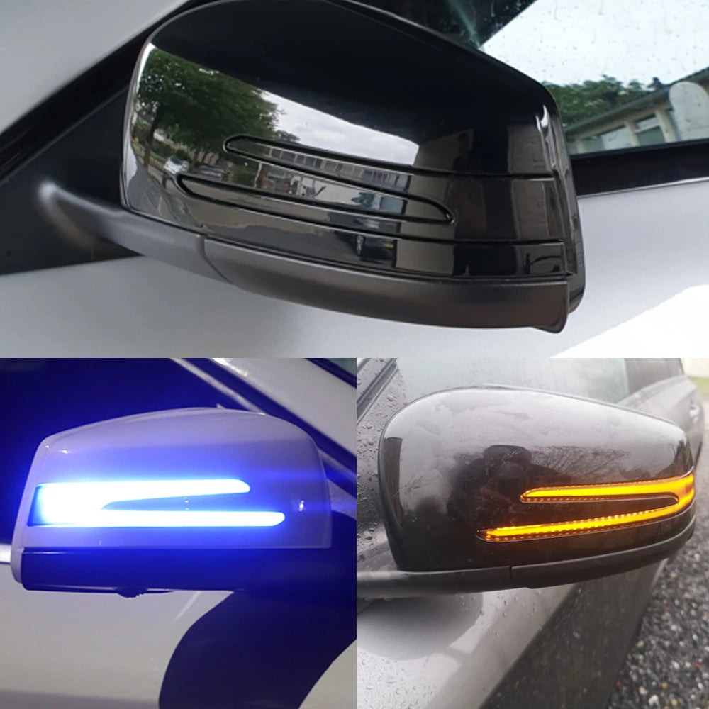 1 Pair Dynamic Turn LED Signals For Mercedes Benz W204 CLA A B C E S GLA GLK CLS Class W176 W212 Revix