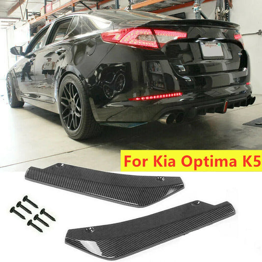 Rear Bumper Lip Diffuser For Kia Optima K5 Carbon Fiber Look Revix