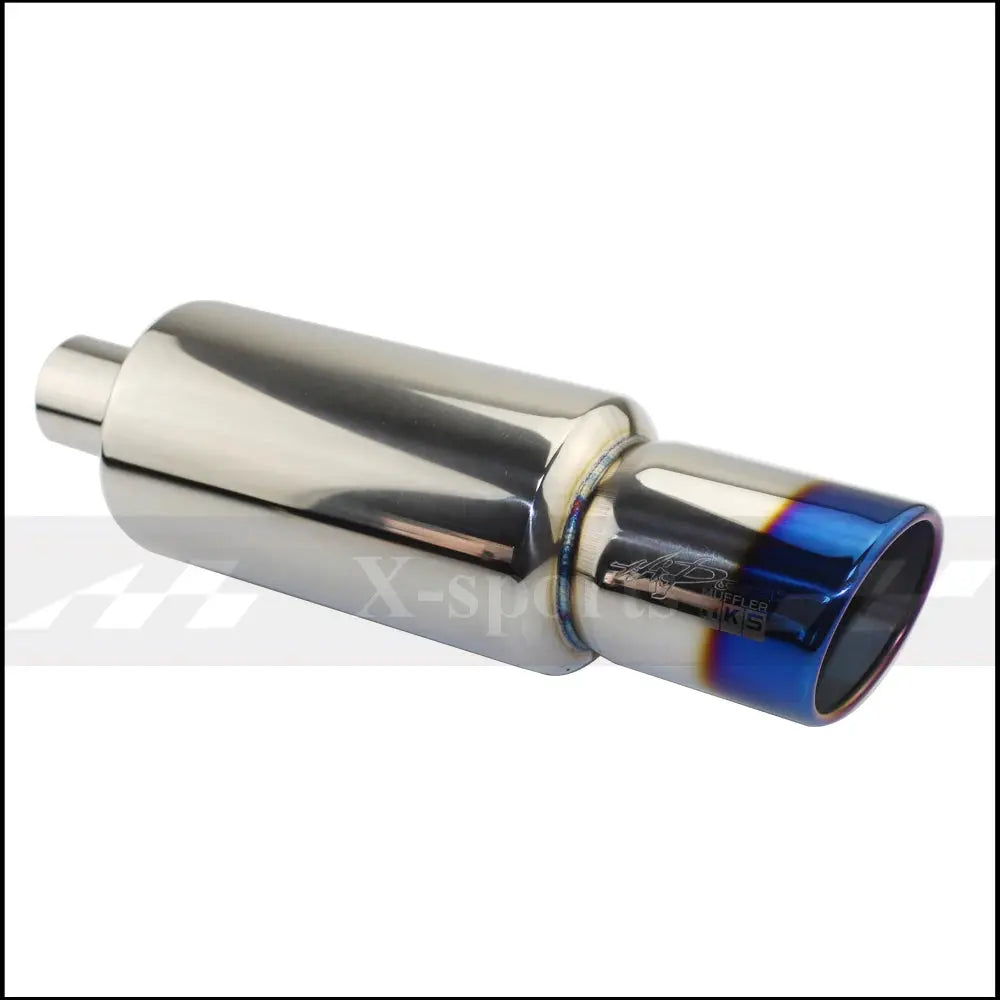 Car Motorbike Exhaust System Exhaust Pipe Muffler Tip Universal Stainless Steel ID 51MM 57MM 63MM Outlet 89mm Silencer Tail Pipe Revix