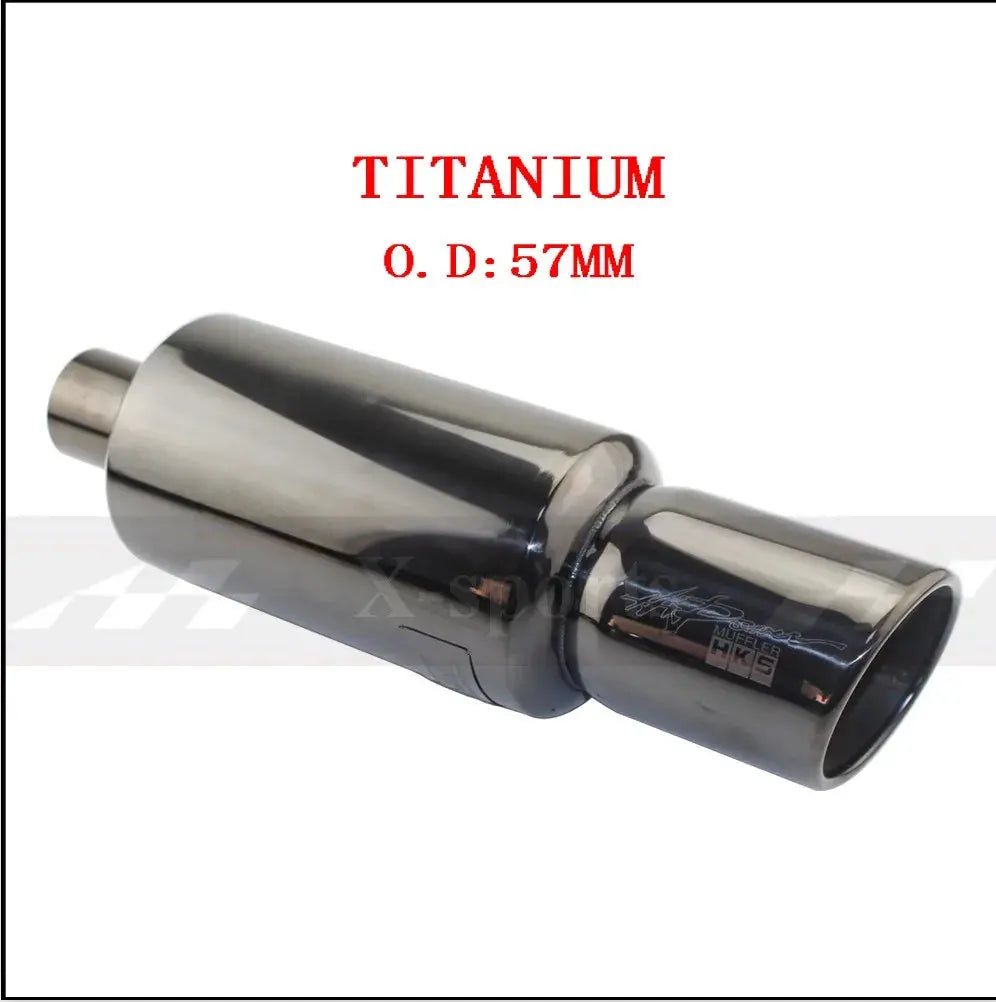 Car Motorbike Exhaust System Exhaust Pipe Muffler Tip Universal Stainless Steel ID 51MM 57MM 63MM Outlet 89mm Silencer Tail Pipe Revix