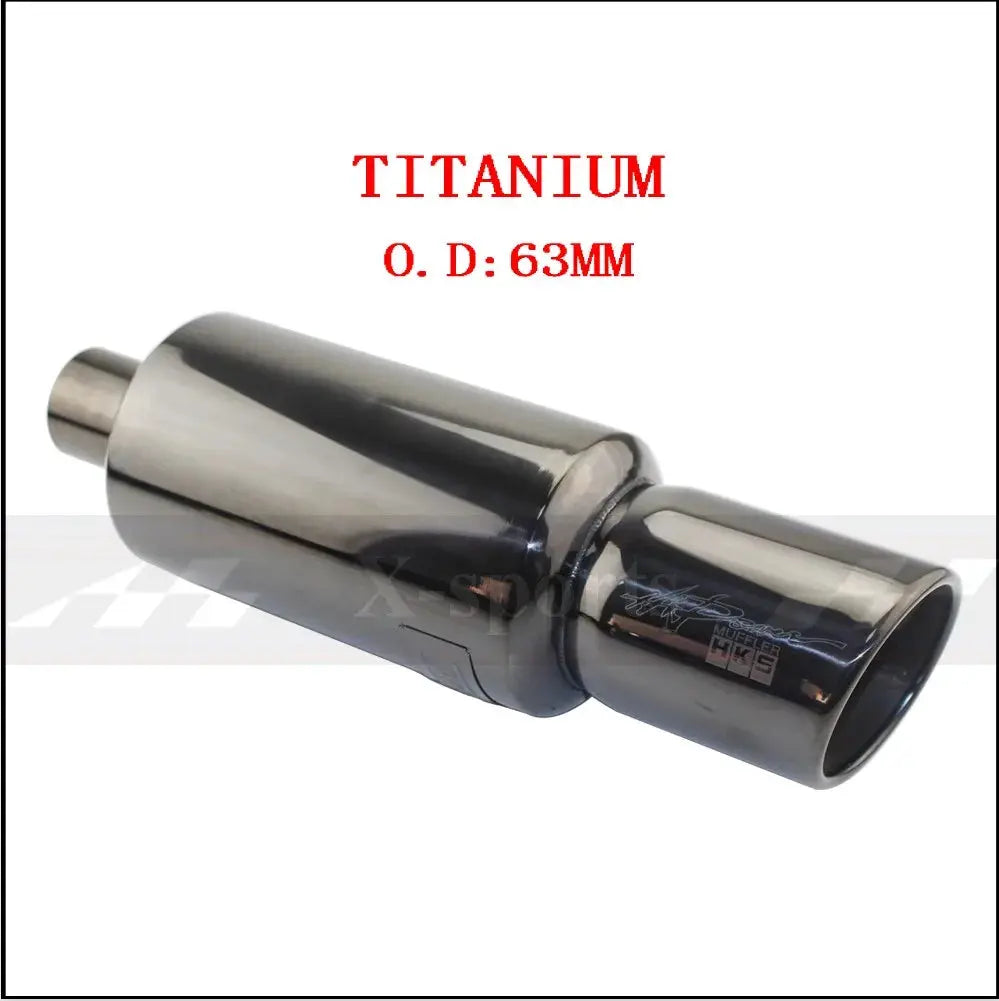Car Motorbike Exhaust System Exhaust Pipe Muffler Tip Universal Stainless Steel ID 51MM 57MM 63MM Outlet 89mm Silencer Tail Pipe Revix