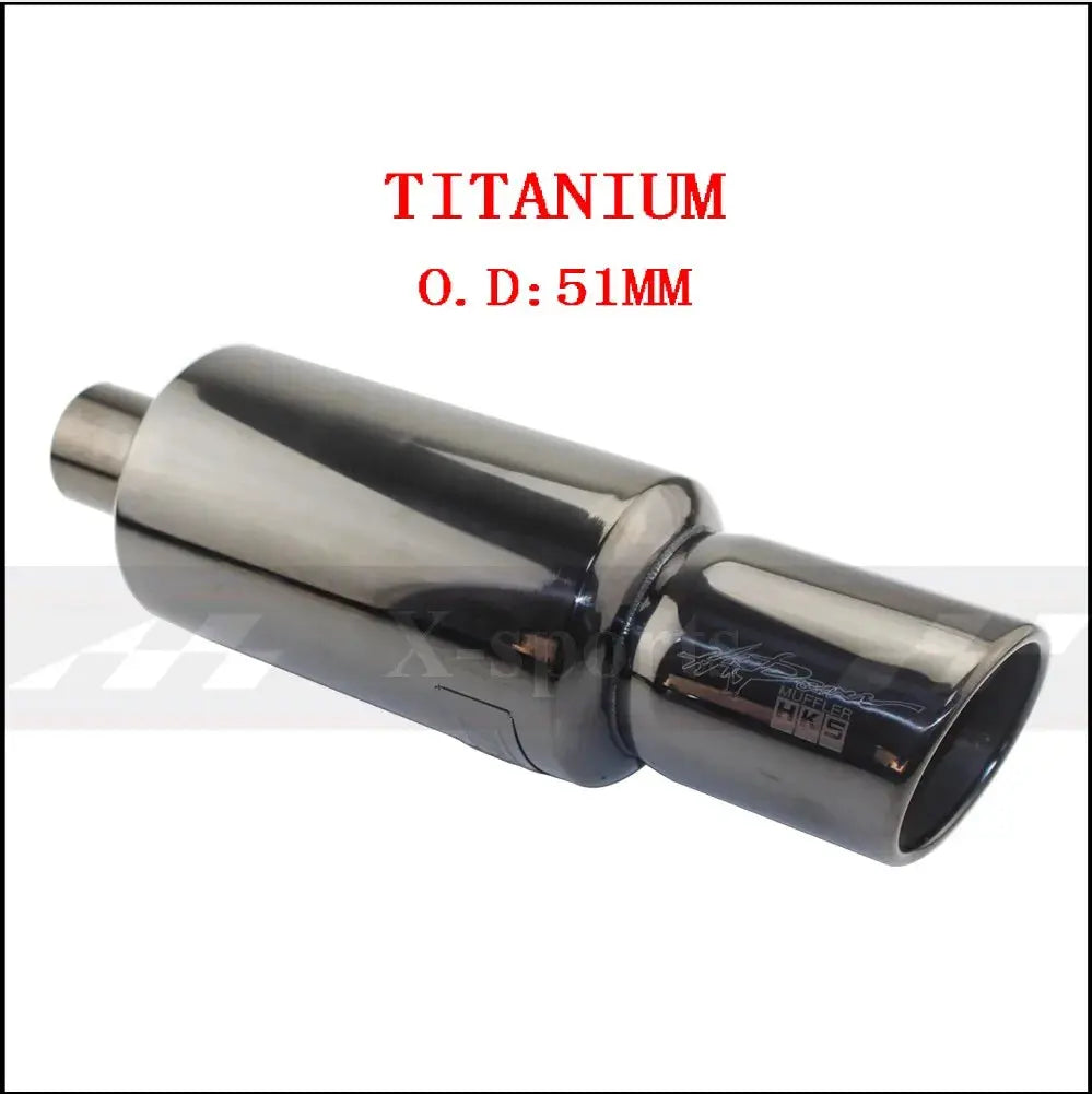 Car Motorbike Exhaust System Exhaust Pipe Muffler Tip Universal Stainless Steel ID 51MM 57MM 63MM Outlet 89mm Silencer Tail Pipe Revix