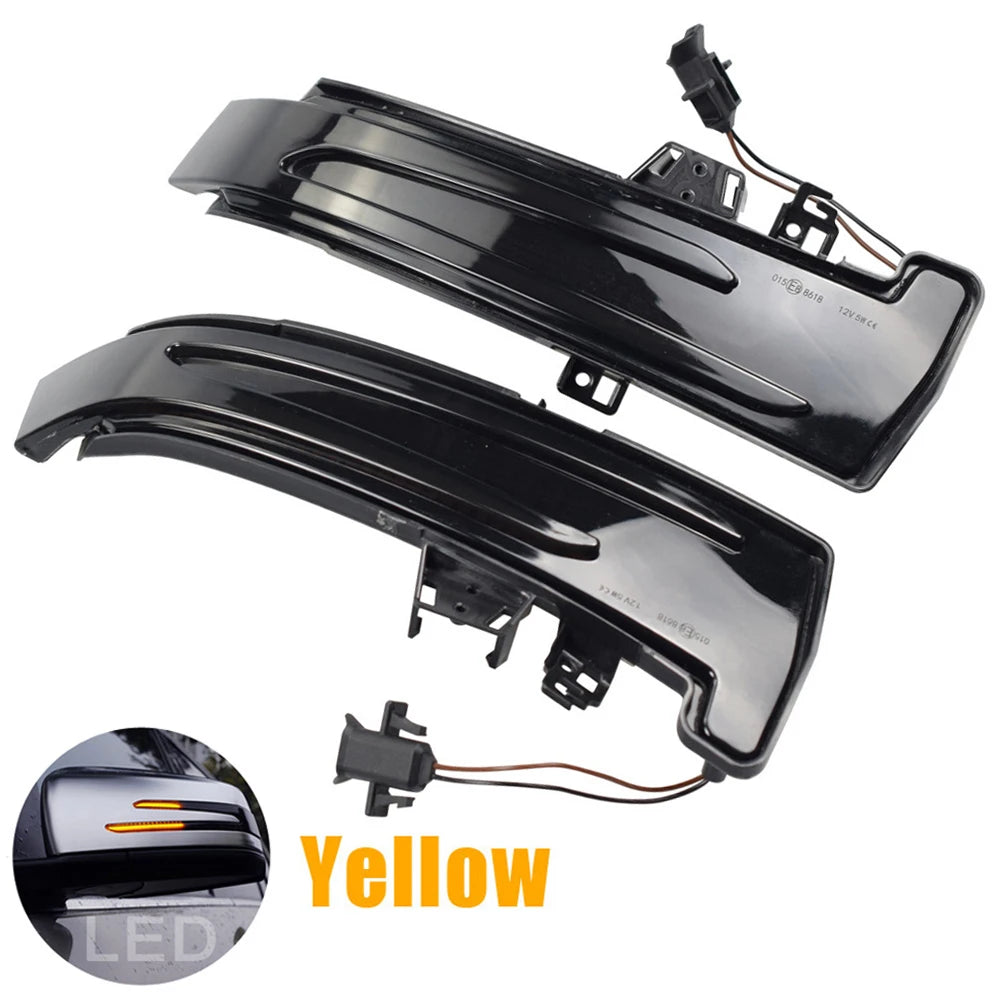 1 Pair Dynamic Turn LED Signals For Mercedes Benz W204 CLA A B C E S GLA GLK CLS Class W176 W212 Revix