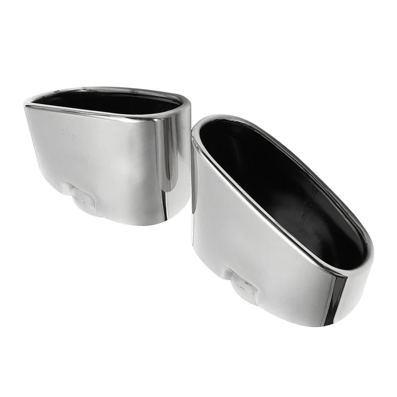 2pcs Stainless Steel Chrome Exhaust Dual Tail Pipe Muffler Tip For BMW X5 E70 08-13 Exhaust Pipe Tailpipe Mufflers Revix