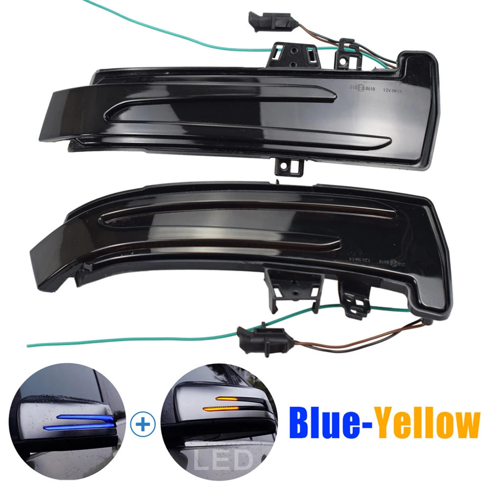 1 Pair Dynamic Turn LED Signals For Mercedes Benz W204 CLA A B C E S GLA GLK CLS Class W176 W212 Revix
