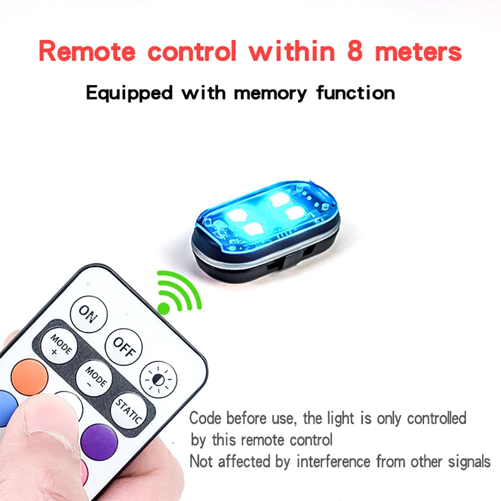 4/6pcs Wireless LED Atmosphere Lights, 8 Colors Rechargeable LEDs Revix