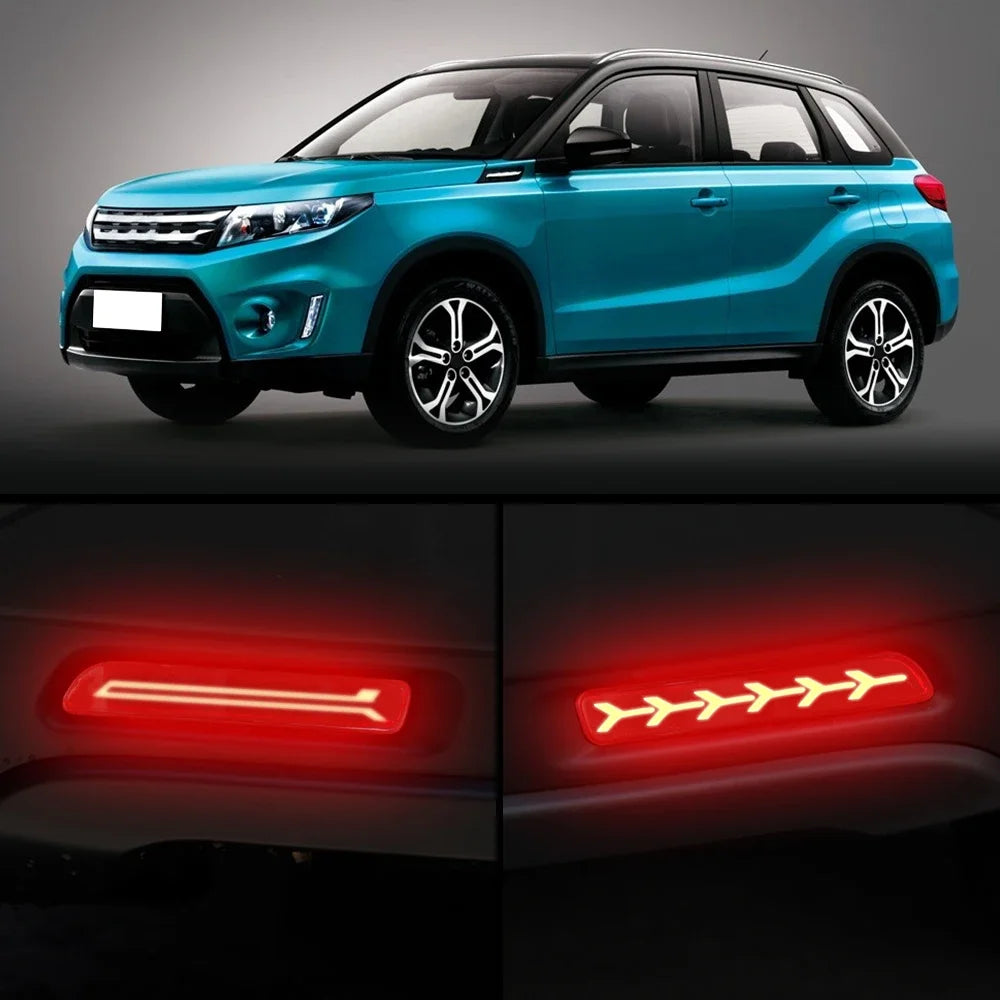 Car Flashing 2Pcs Led Brake Lights Rear Bumper Lamp Reflector Tail Lamp for Suzuki Ertiga Ciaz Vitara S-Cross SX4 Splash Revix