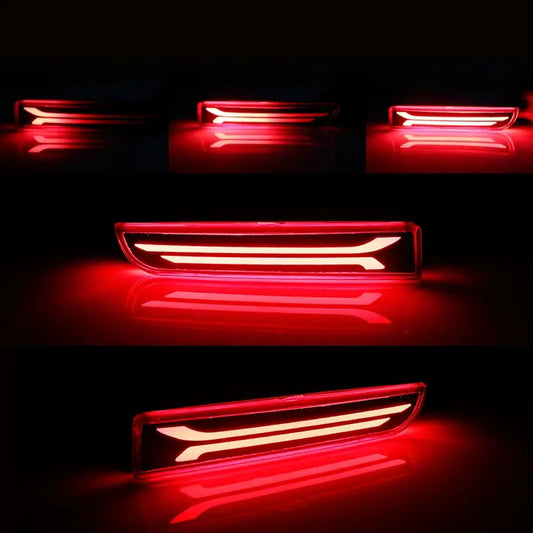 LED Bumper Reflector Lights For Mitsubishi Lancer Evo Evolution ASX Outlander Sport RVR Dynamic Turn Signal Rear Tail Brake Lamp Revix