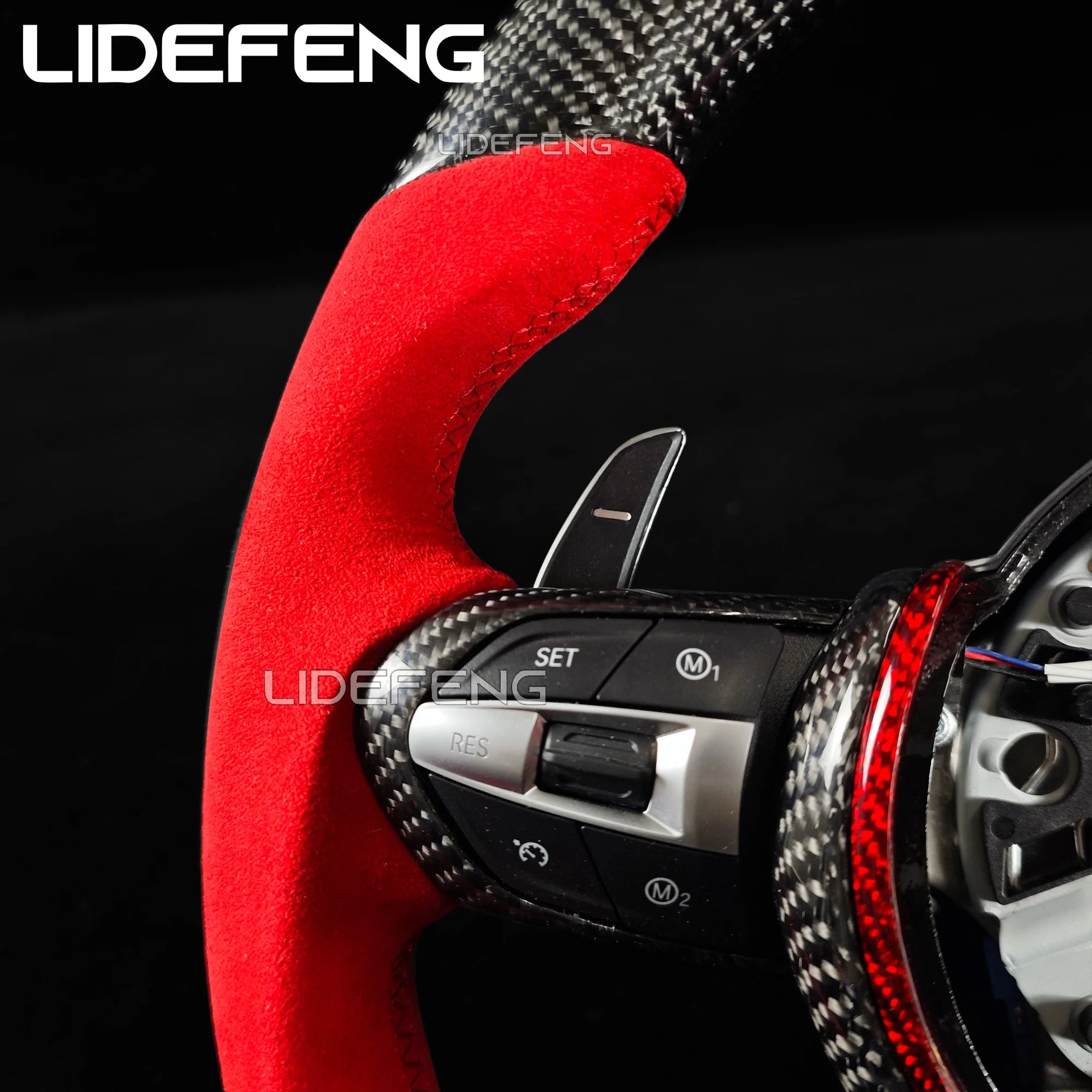 LED Carbon Fiber Steering Wheel Compatible With BMW Models Revix