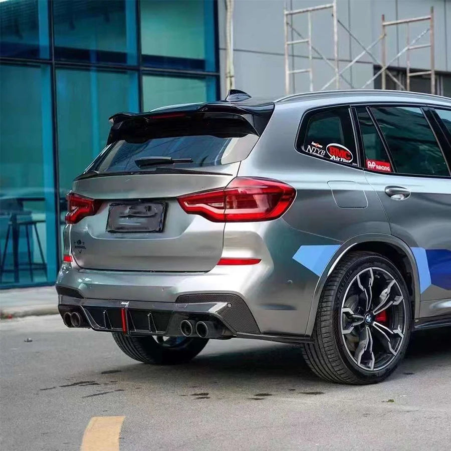 For BMW X3 G01 2019+ Carbon Fiber Diffuser Back lip Car Rear Bumper Diffuser Revix