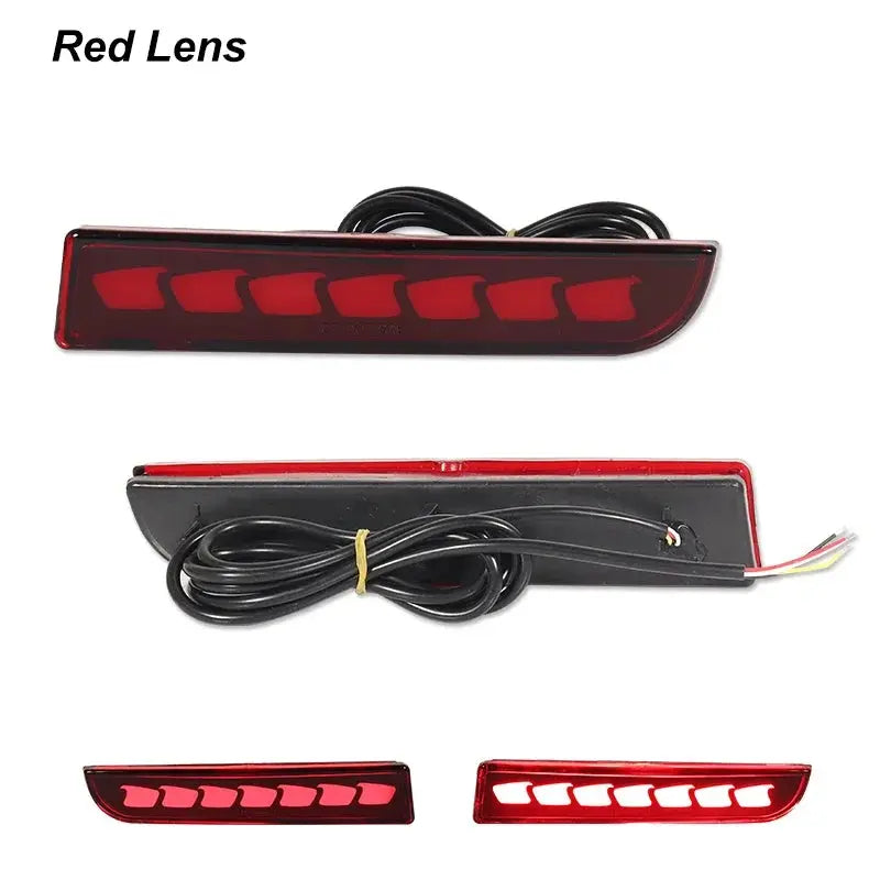 LED Bumper Reflector Lights For Mitsubishi Lancer Evo Evolution ASX Outlander Sport RVR Dynamic Turn Signal Rear Tail Brake Lamp Revix