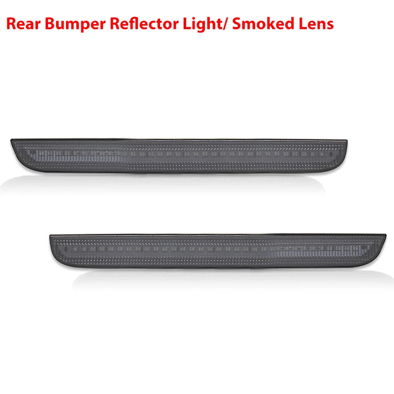For Dodge Challenger 2015-2022 Clear & Smoked Lens LED Side Marker Lamp Amber Front Red Rear Side Fender Reflector Lights Revix