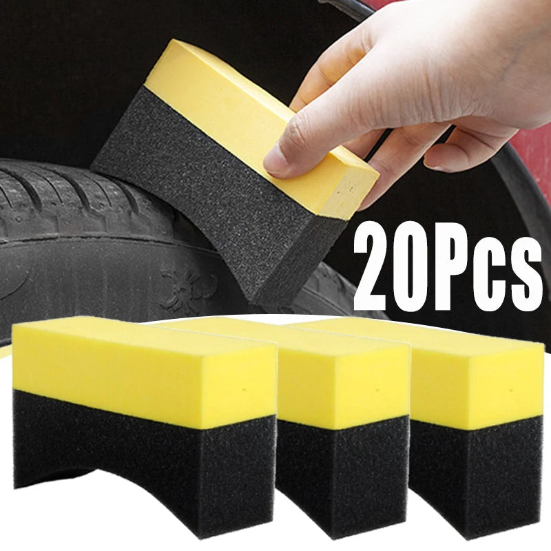 Car Tire Cleaning Sponge Auto Wheel Microfiber Suction Sponge Brush Set for Cars Wheels Tyre Clean Polishing Detail Brushes Tool Revix