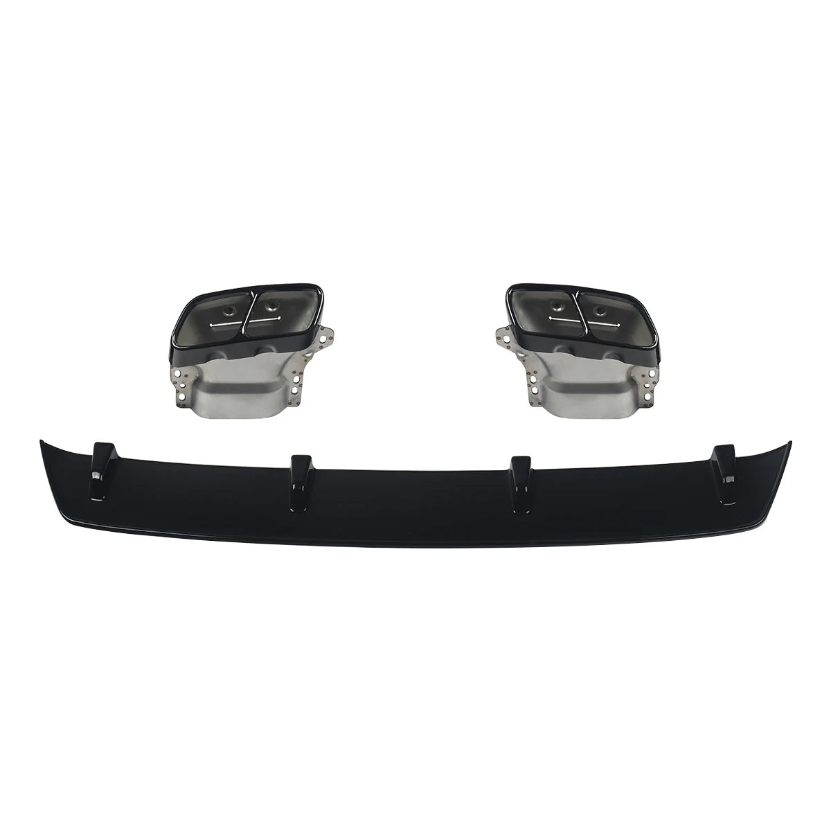 For Mercedes Benz W176 Bumper Diffuser with Exhaust Tips 2012-2018 A45 AMG A160/180/200/220/250 Hatchback Rear Revix