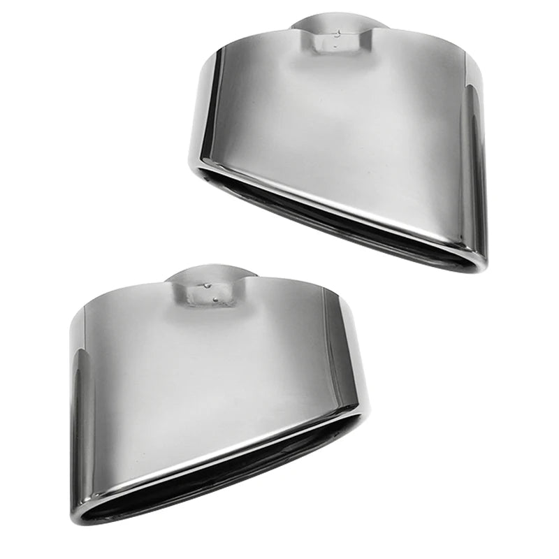 2pcs Stainless Steel Chrome Exhaust Dual Tail Pipe Muffler Tip For BMW X5 E70 08-13 Exhaust Pipe Tailpipe Mufflers Revix