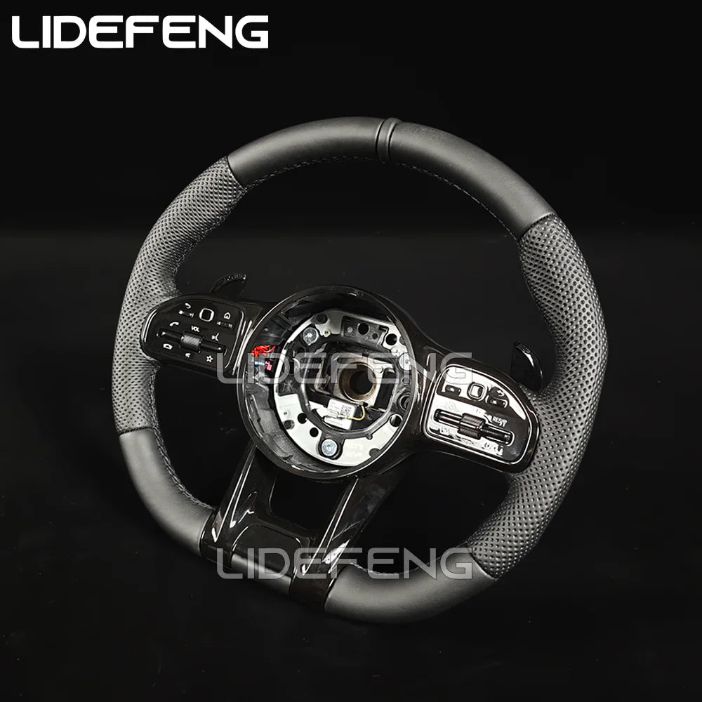 Retorfit LED Carbon Fiber Steering Wheel For Mercedes Benz AMG W204 W205 W213 C63 E63 G63 G55 G500 W212 W463 CLS63 GLA CLA Revix
