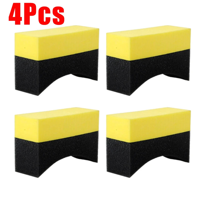 Car Tire Cleaning Sponge Auto Wheel Microfiber Suction Sponge Brush Set for Cars Wheels Tyre Clean Polishing Detail Brushes Tool Revix