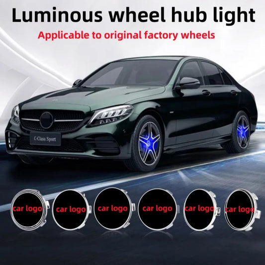 LED Wheel Caps with Floating Illumination For for Mercedes-Benz A CLASS B CLASS C 75mm Revix