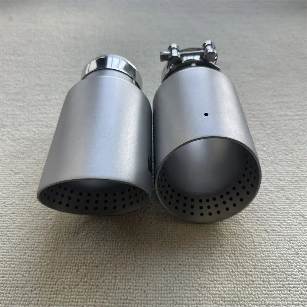 1Piece Exhaust Tips Matte Stainless Steel Car Exhaust Muffler Tips Tail Pipe Exhaust System tail Pipe Nozzle For muffler Revix