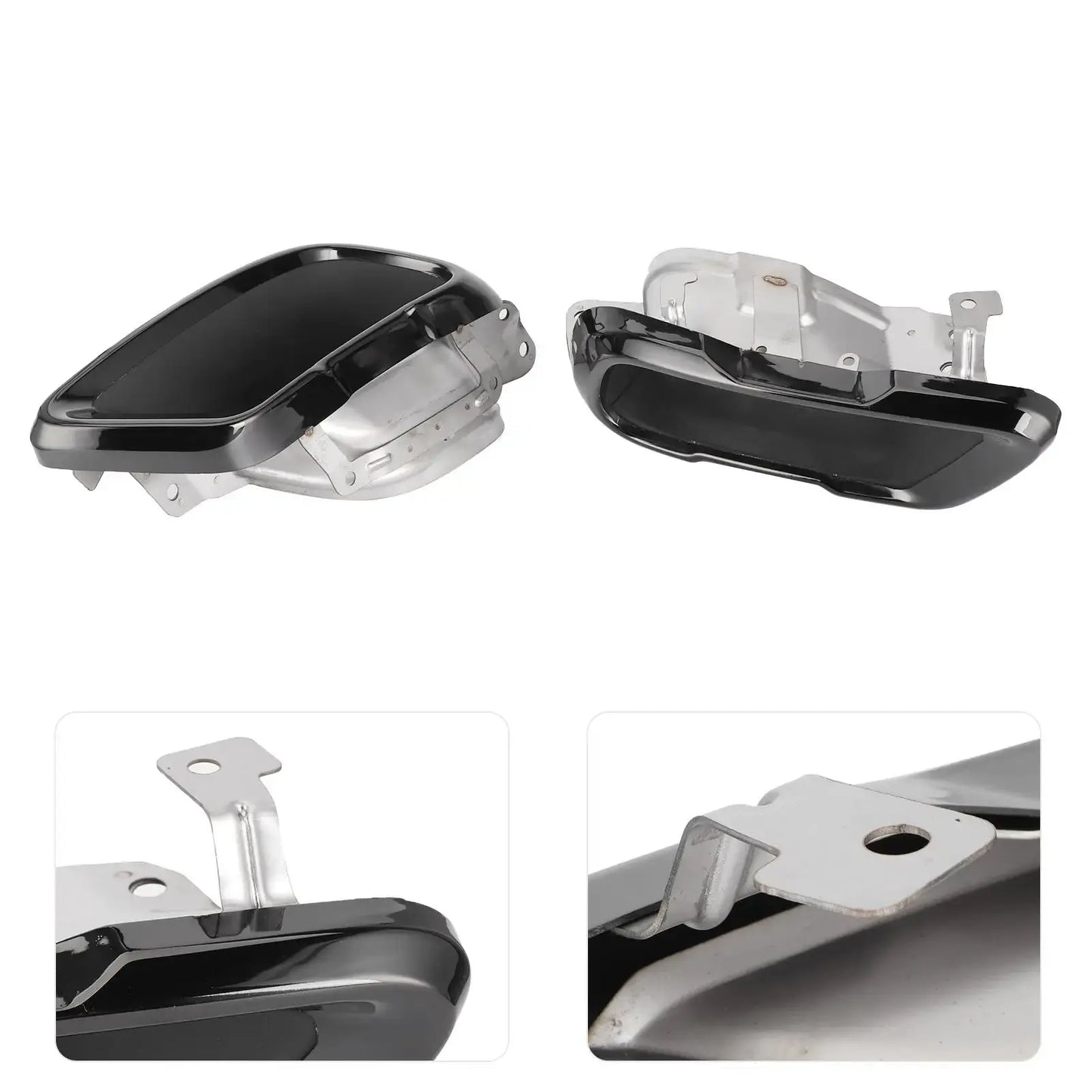 Black Exhaust Muffler Tips Fit for X5 G05 Revix