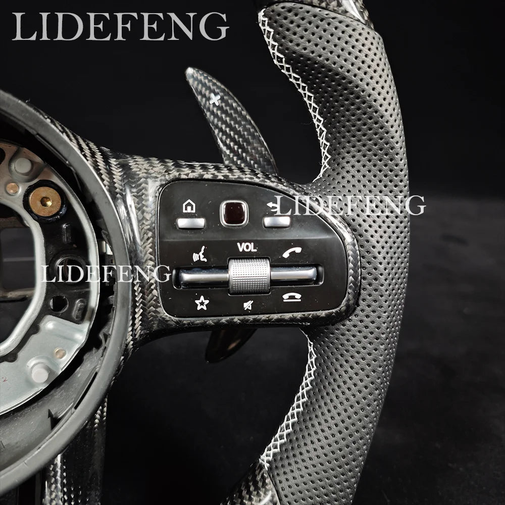 Retorfit LED Carbon Fiber Steering Wheel For Mercedes Benz AMG W204 W205 W213 C63 E63 G63 G55 G500 W212 W463 CLS63 GLA CLA Revix