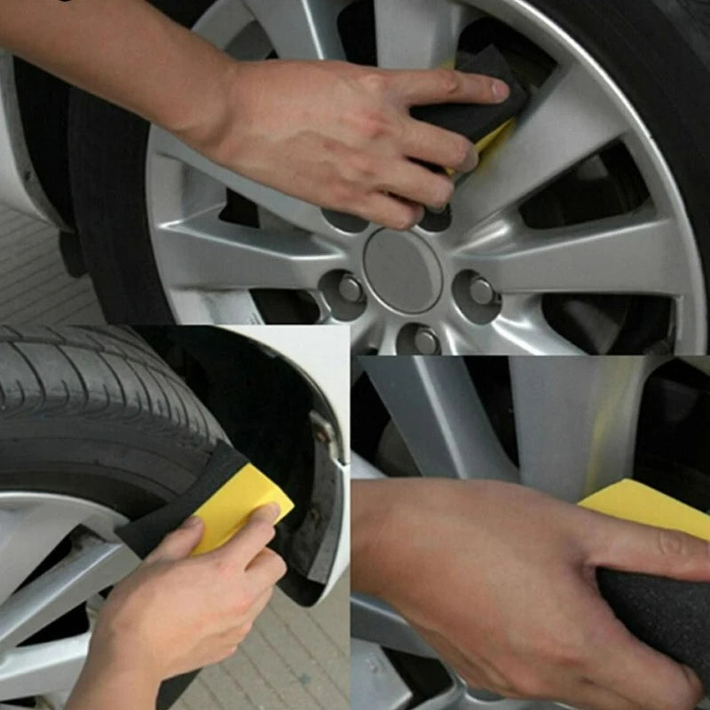 Car Tire Cleaning Sponge Auto Wheel Microfiber Suction Sponge Brush Set for Cars Wheels Tyre Clean Polishing Detail Brushes Tool Revix