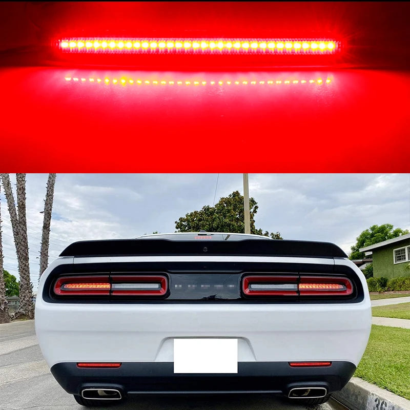 For Dodge Challenger 2015-2022 Clear & Smoked Lens LED Side Marker Lamp Amber Front Red Rear Side Fender Reflector Lights Revix