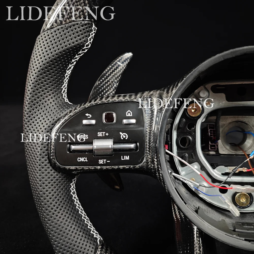 Retorfit LED Carbon Fiber Steering Wheel For Mercedes Benz AMG W204 W205 W213 C63 E63 G63 G55 G500 W212 W463 CLS63 GLA CLA Revix