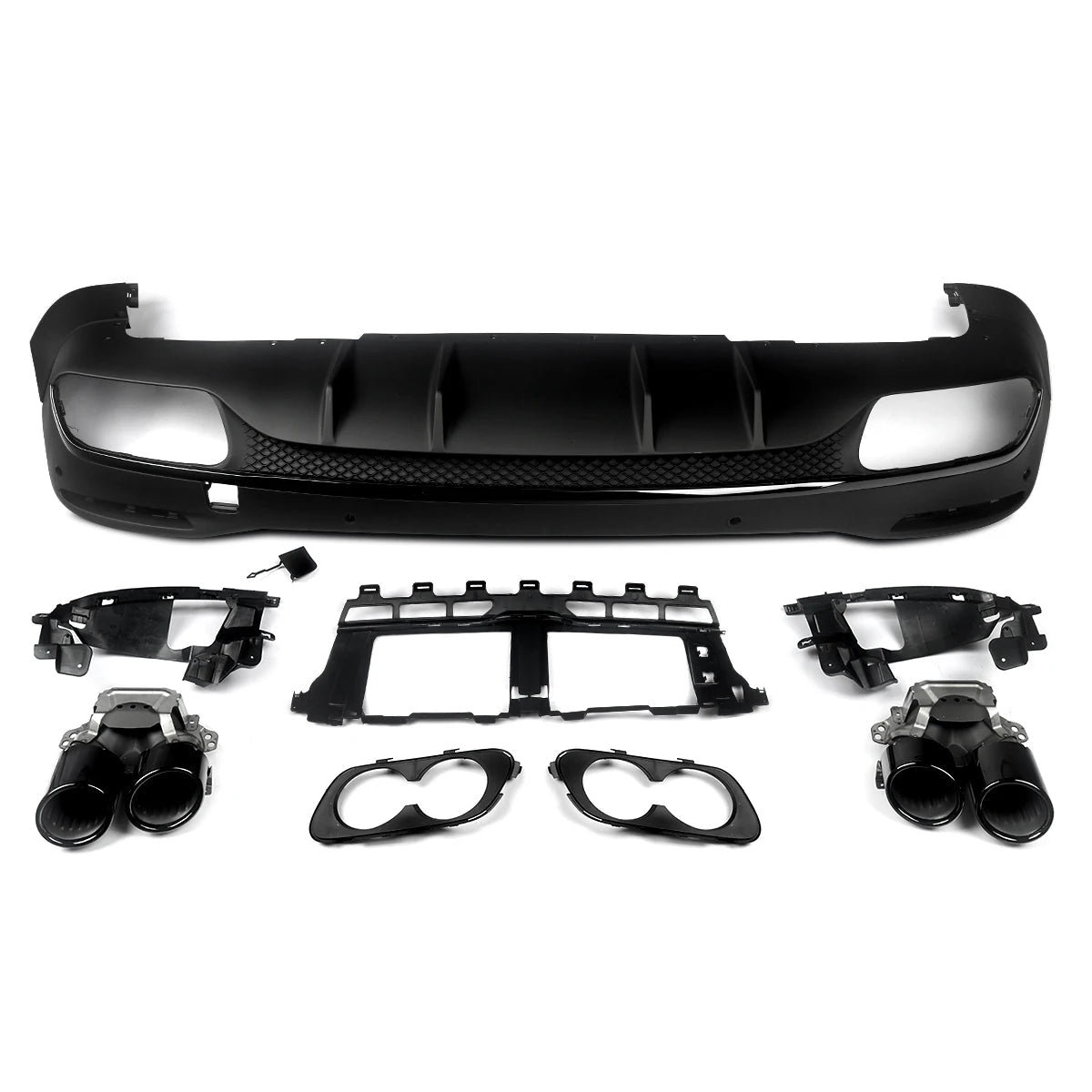 Mercedes-Benz GLE53 Rear Bumper Diffuser Lip + Exhaust Tips For GLE350 GLE400 GLE450 GLE580 2019+ Revix