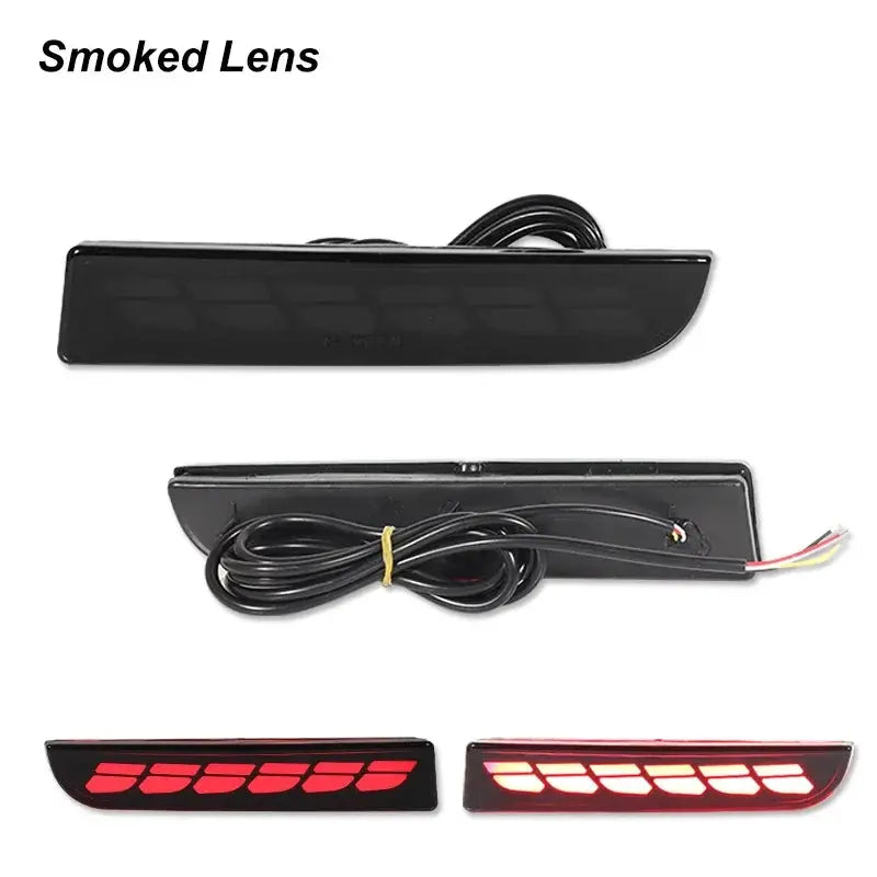 LED Bumper Reflector Lights For Mitsubishi Lancer Evo Evolution ASX Outlander Sport RVR Dynamic Turn Signal Rear Tail Brake Lamp Revix